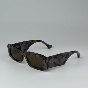 Gucci GG1426S 003 BRAND NEW Sunglasses Lilac Havana Brown Unisex Rectangle